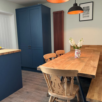 Classic, Timeless Blue Galley Kitchen