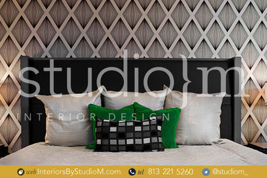 Inspiration for a contemporary bedroom remodel in Tampa