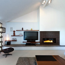 tv wall and shelves