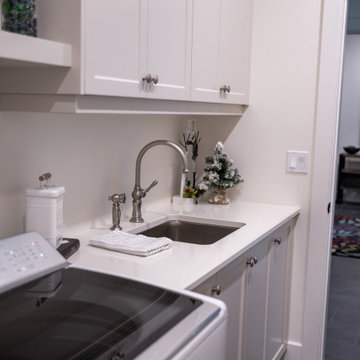 Quartz Laundry Room Counter with Undermount Sink