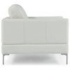 Tobia Full Leather Contemporary Sofa, Snow White