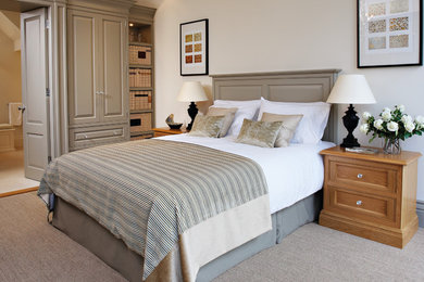 Design ideas for a contemporary bedroom in Gloucestershire.