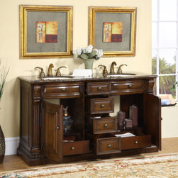 Accord Antique 60 inch Double Sink Bathroom Vanity - Bathroom Vanities And Sink Consoles