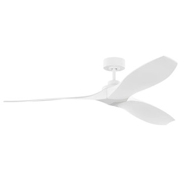 Visual Comfort Fan Collins 3 Blade Smart Outdoor Ceiling Fan, Matte White