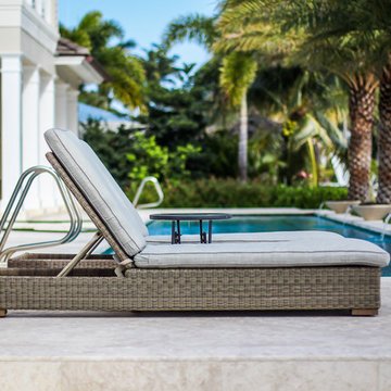 Lounge Area For Straight Line Lap Pool in Fort Lauderdale
