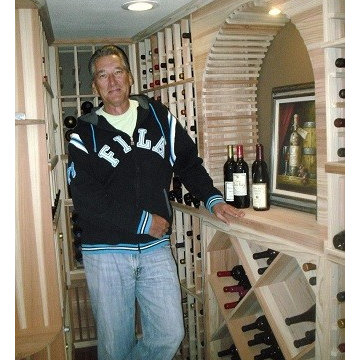 A Happy Client in His Brand New Laguna Beach Custom Wine Cellar CA