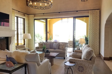 Minimalist family room photo in Phoenix