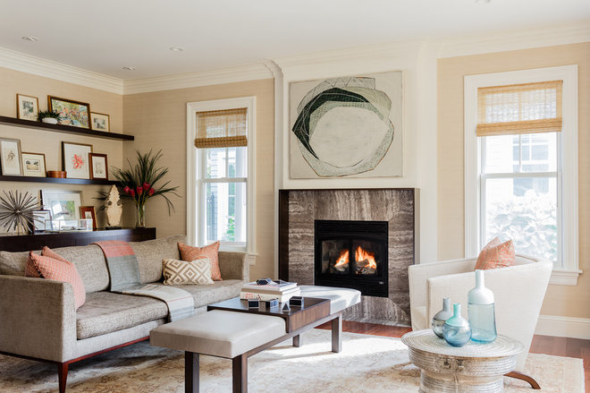 Traditional Living Room by LeBlanc Design
