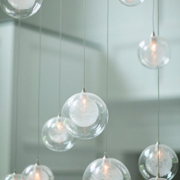 Kadur Custom Blown Glass Entry Chandelier | Modern Custom Light
