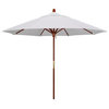 9' Round Wood Umbrella, Sunbrella Fabric, Spectrum Denim