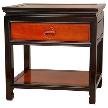 Rosewood Bedside Table, Two-tone