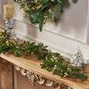 Mina 4.5' Snowberry Artificial Garland, Green and White