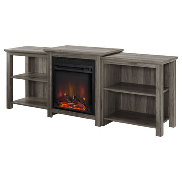 Bellevue WEIF28801 Traditional 70" Tiered Top Open Shelf TV Stand - Slate Gray