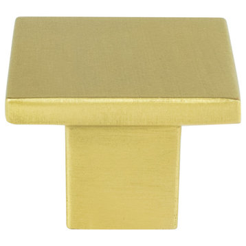 Berenson 2172 Elevate 1-3/16 Inch Modern Square Cabinet Knob / - Satin Gold