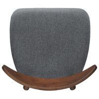 GDF Studio Issaic Mid Century Design Wood Dining Chairs, Set of 2, Charcoal/Walnut