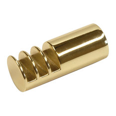 Odie Cylinder Wall Hooks, Polished Brass, Set of 5
