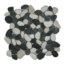 black cream bathroom