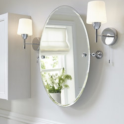 Savoy tilting oval mirror - Bathroom Mirrors