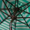 Tiana 9FT Crank Umbrella - Dark Green, White