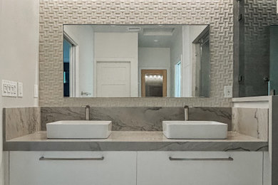 Inspiration for a contemporary bathroom remodel in San Diego