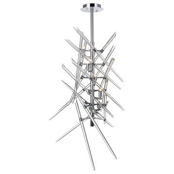 Icicle 5 Light Mini Chandelier With Chrome Finish