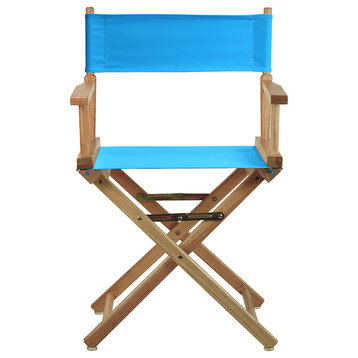 018" Director's Chair Natural Frame-Turquoise Canvas
