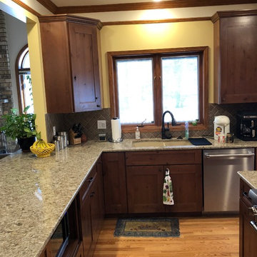 Kitchen Update Done in a Knotty Alder Mission Style Door
