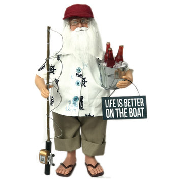 15" Life is Better on the Boat Santa
