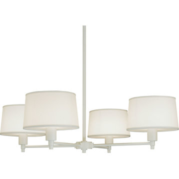 Robert Abbey Simple Monte Blanc Chandelier Real Simple 4 Light - Stardust White