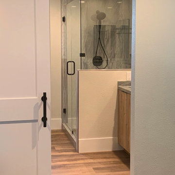 NEW BARN DOOR-New access point allows for 2 new doors-Closet & Bathroom
