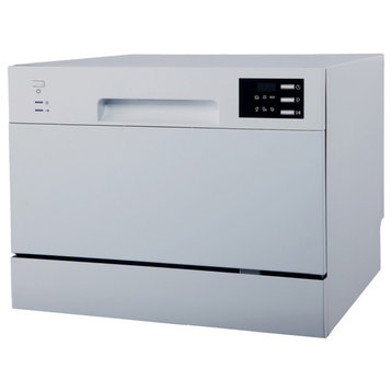 Sunpentown Countertop Dishwasher With Delay Start & LED, Silver