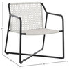 Augustina Indoor-Outdoor Grey and Black Woven Rope and Iron Occasional Chair
