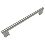 Door Corner - Modern Satin Nickel Cabinet Bar Pull, 7-1/2" Hole-Centers - Color/Finish: Satin Nickel