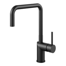 Rhythm Kitchen Mixer Tap, Square, Matte Black Stainless Steel