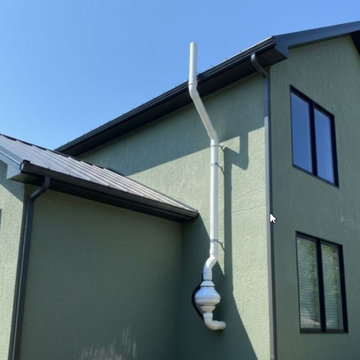 Exterior Radon Mitigation System on a Modern Green Home