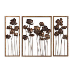 www.essentialsinside.com: metal tulips, wall art - Artwork