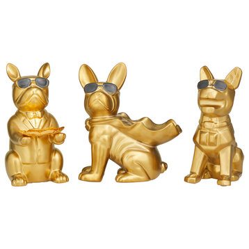 Glam Gold Porcelain Ceramic Sculpture Set 561891