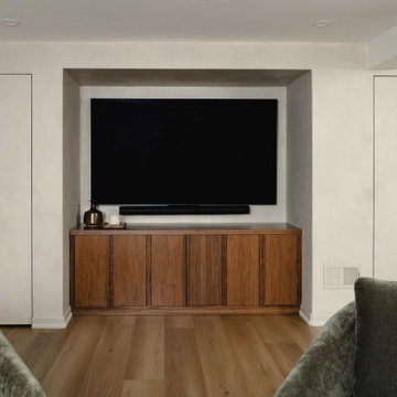 Full Bar Wall with Ambient LED Backlighting