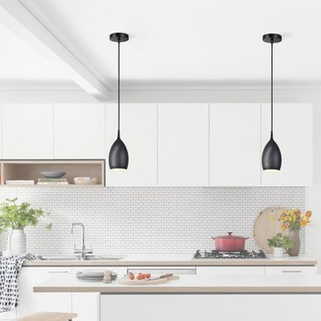 Aspen Creative 61077-2 Adjustable One-Light Hanging Mini Pendant Ceiling Light,