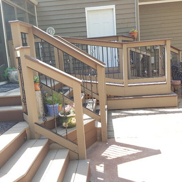 Baluster restoration on back porch and pario