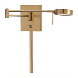 George Kovacs Gold LED Swing Arm Wall Lamp - Swing Arm Wall Lamps