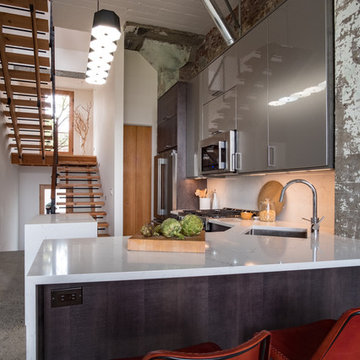 Super Sleek Loft Kitchen
