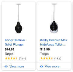 Korky Beehive Max Hideaway Toilet Plunger : Target