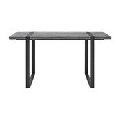 60" Urban Blend Wood Dining Table, Charcoal