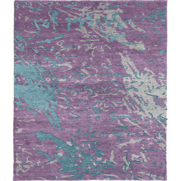 Geode Wool Hand Knotted Tibetan Rug, 8' Square
