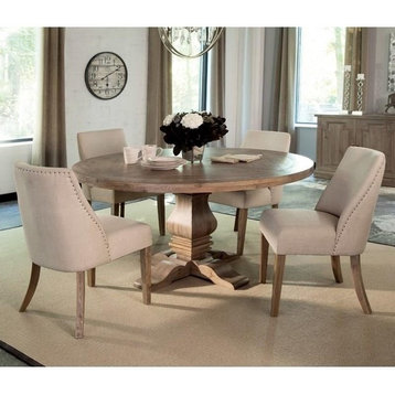 Coaster Donny Osmond Home Florence Round Pedestal Dining Table, Natural 180200