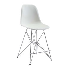 Zuo Modern Contemporary - Zip Counter Chair, White - Bar Stools and Counter Stools