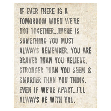 Always Remember AA Milne Quote (antique white), 18" x 22" premium wall decal