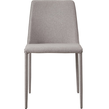 Nora Fabric Dining Chair, Set of 2 Light Gray