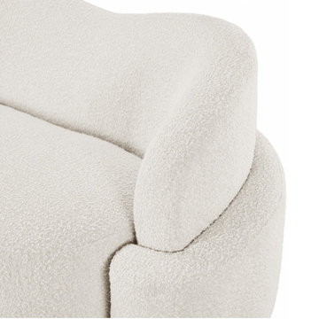 Principessa Boucle Fabric Sofa - Cream